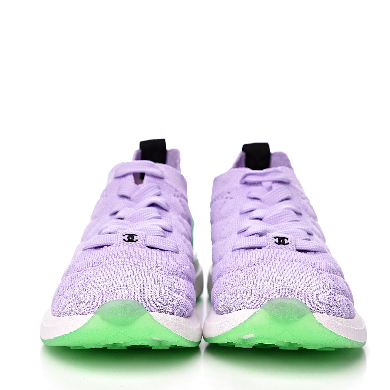 Chanel Mixed Fibers Quilted Womens CC Sneakers 39 Purple 2 of 7