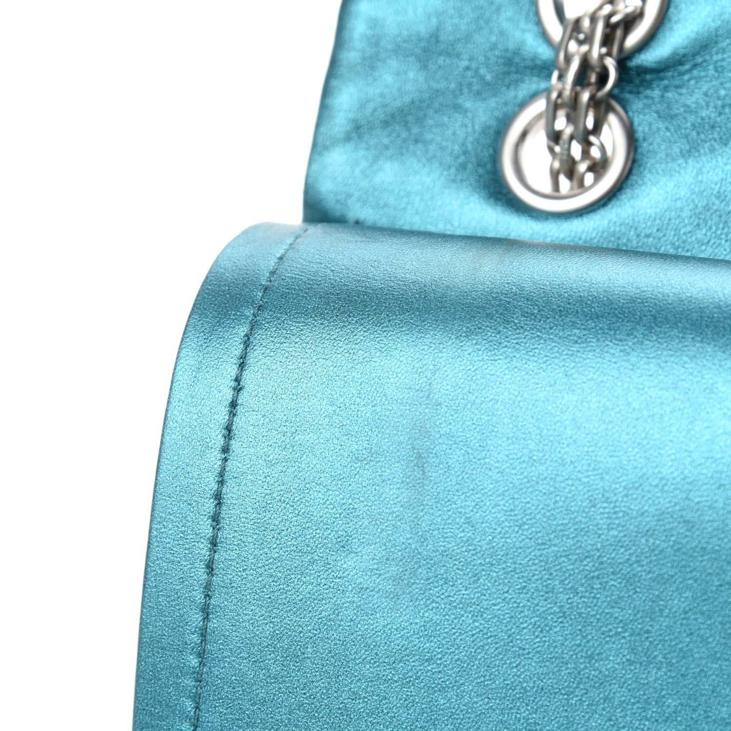 Chanel Metallic Calfskin Quilted 2.55 Reissue 227 Flap Turquoise 9 of 15