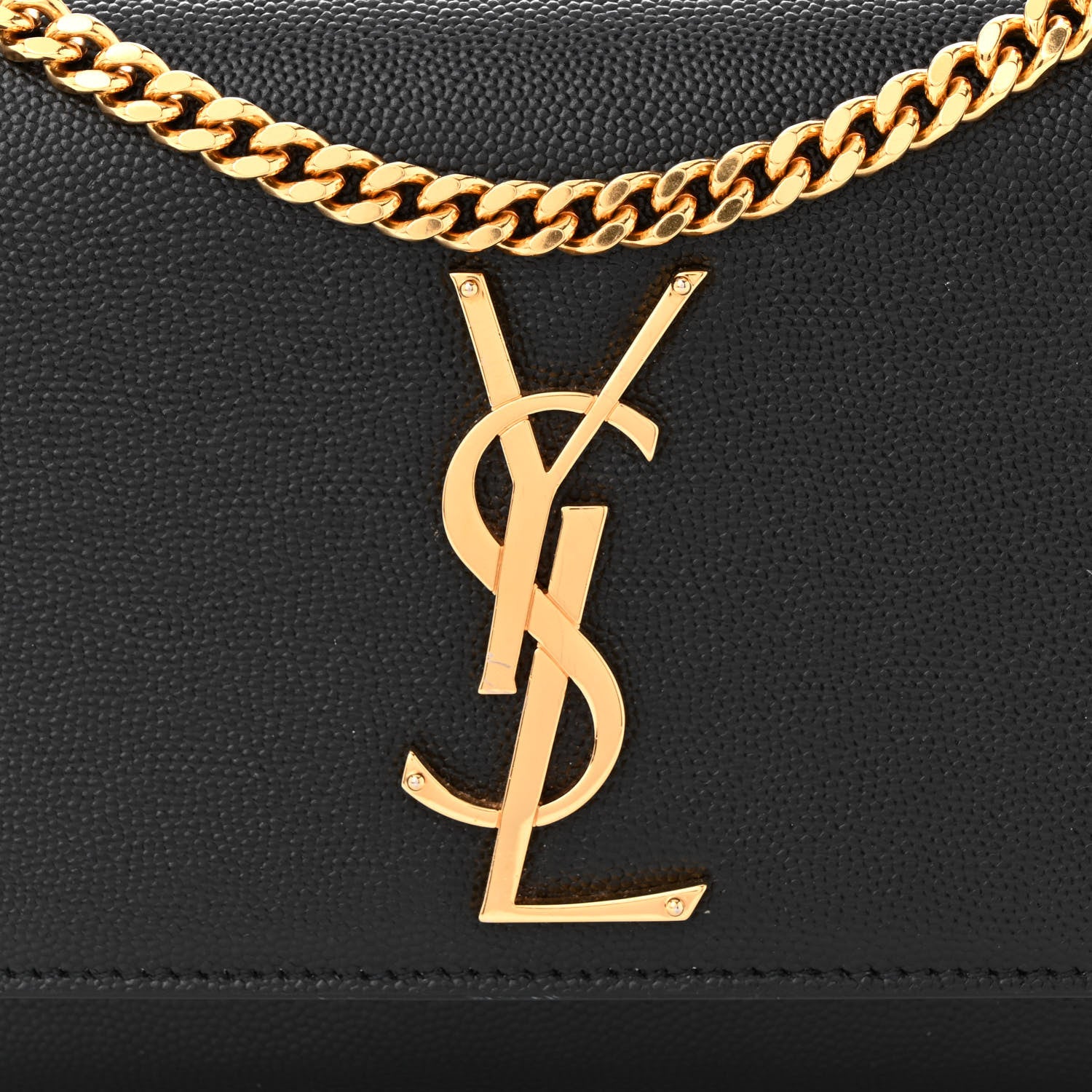 Saint Laurent Grain De Poudre Small Monogram Kate Satchel Black 8 of 12