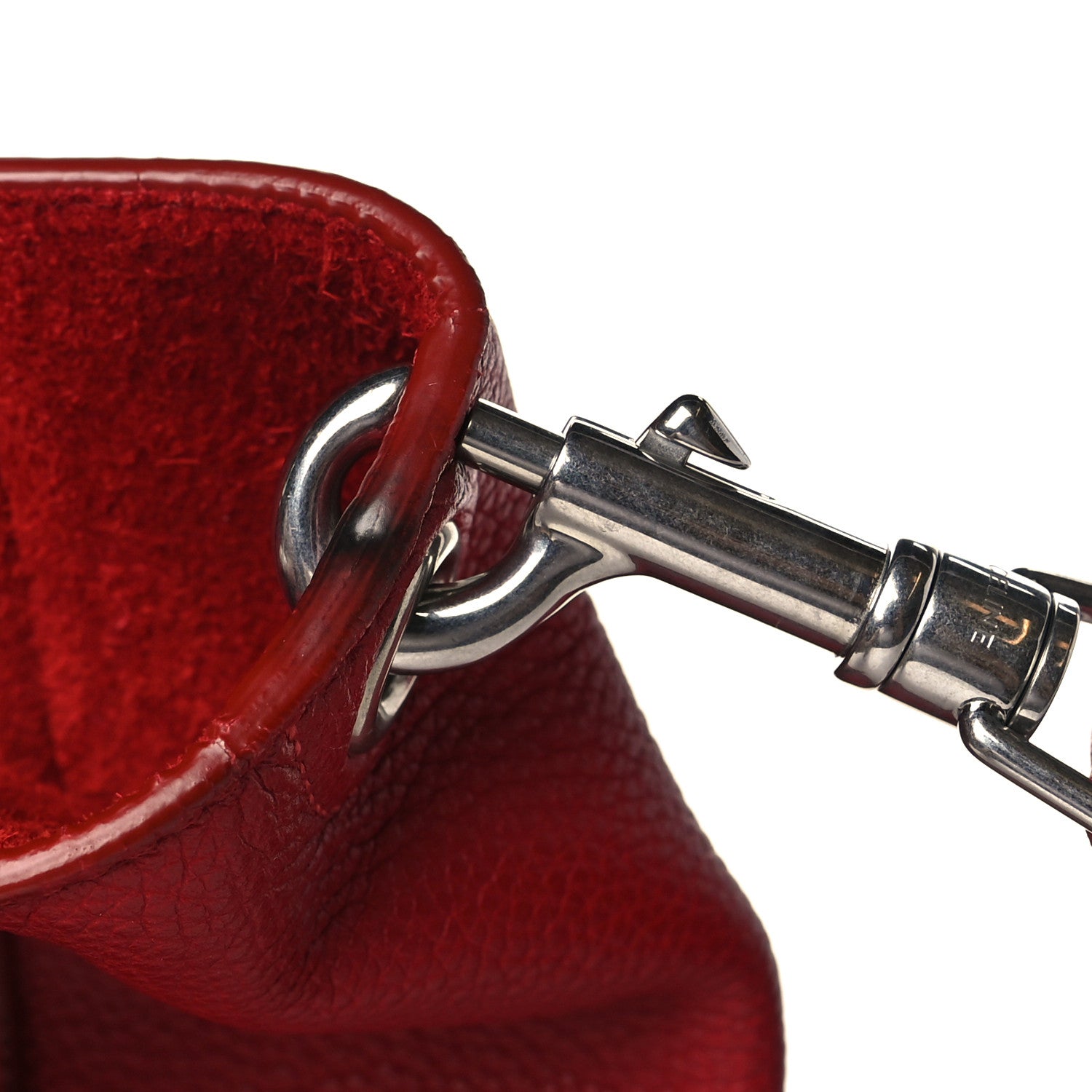 Celine Soft Grained Calfskin Small Sangle Bucket Bag Red 9 of 9