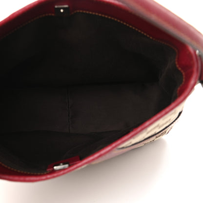 Gucci Monogram Calfskin Shoulder Bag Hobo Red 5 of 9