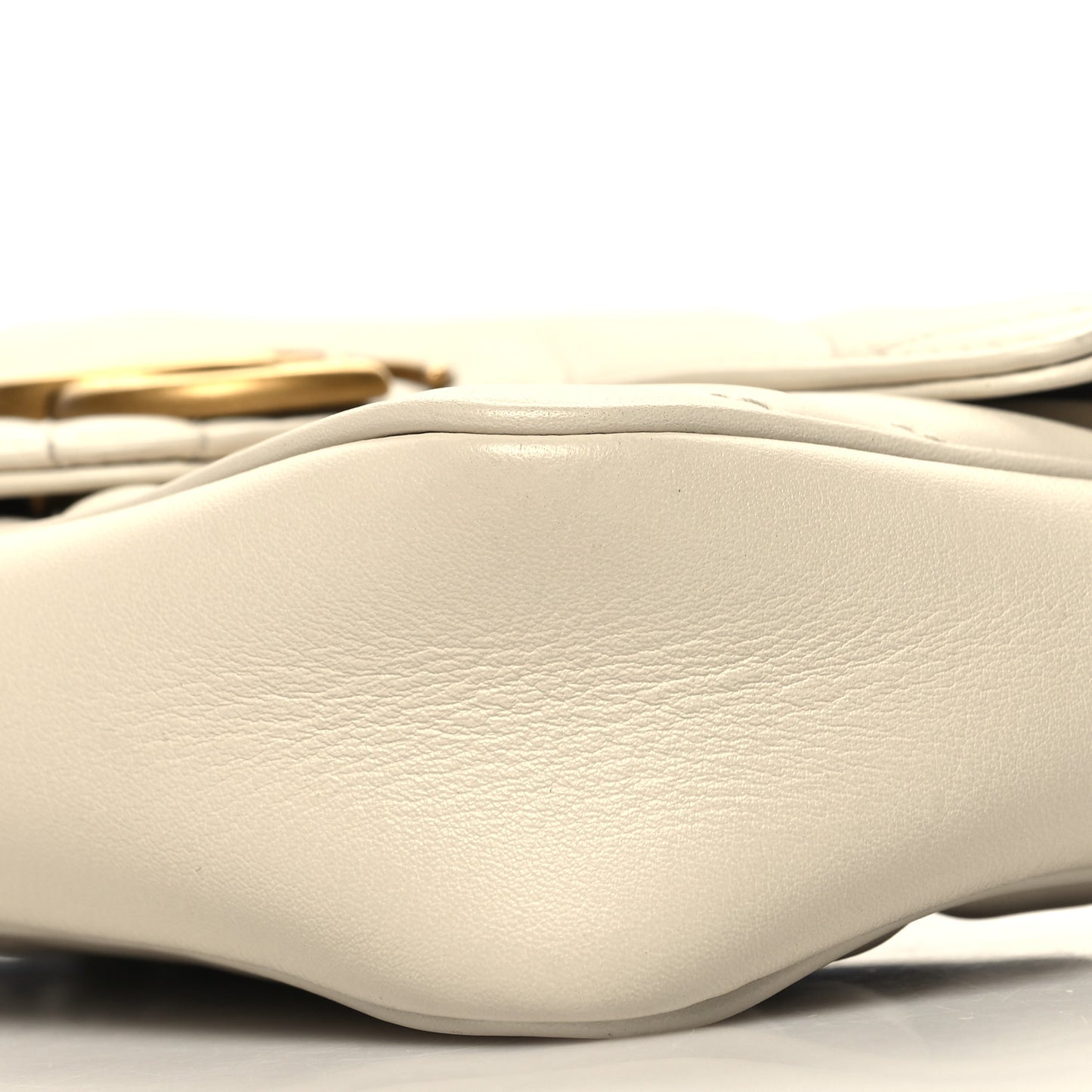 Calfskin Matelasse Super Mini GG Marmont Shoulder Bag White