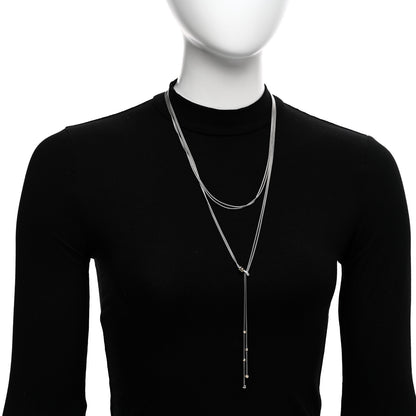 David Yurman Sterling Silver 18K Yellow Gold Diamond Petite Helena Y Necklace 2 of 6