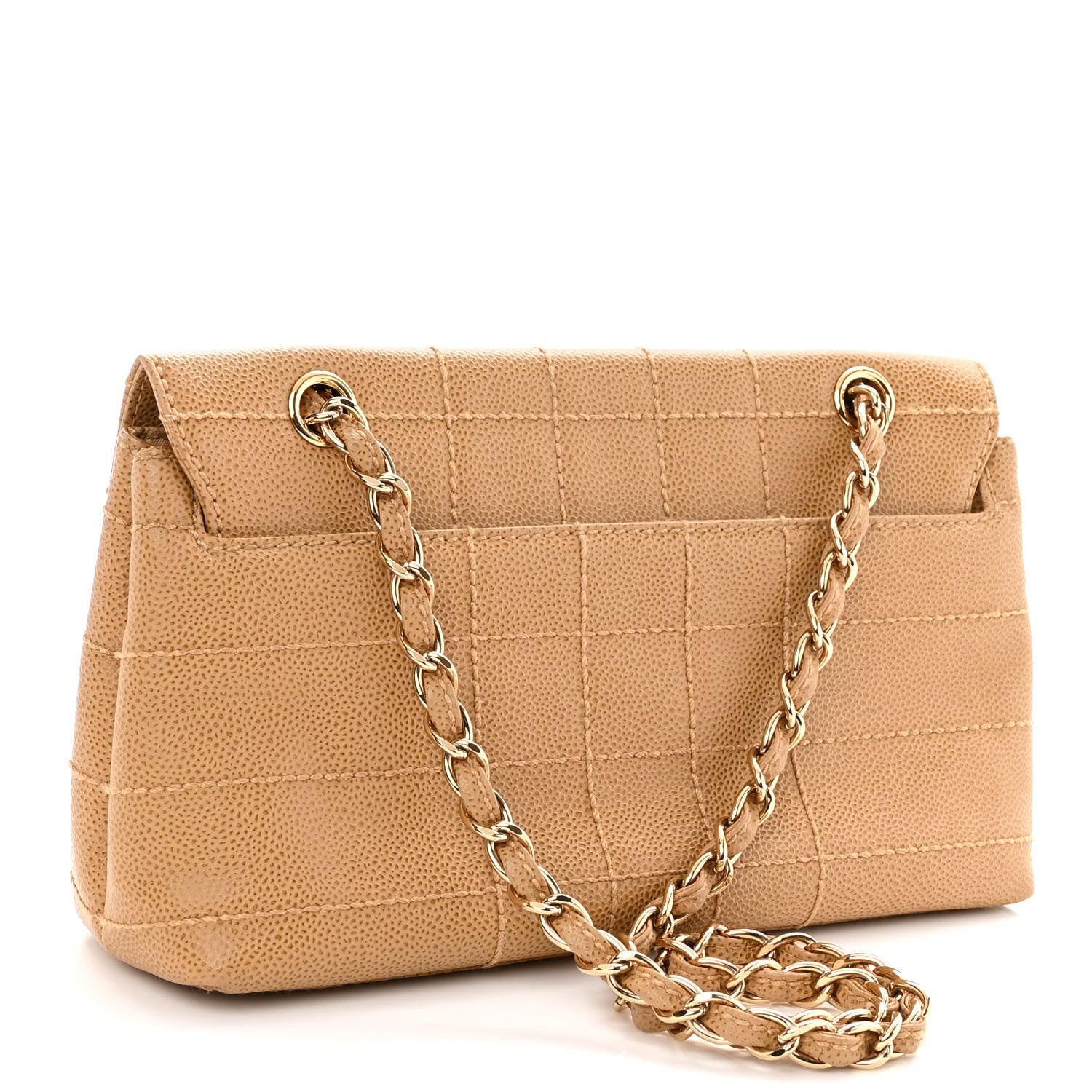 Chanel Caviar Chocolate Bar Stitched Medium Flap Beige 3 of 10