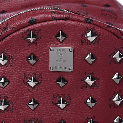 MCM Visetos Studded Medium Stark Backpack Scooter Red 13 of 13