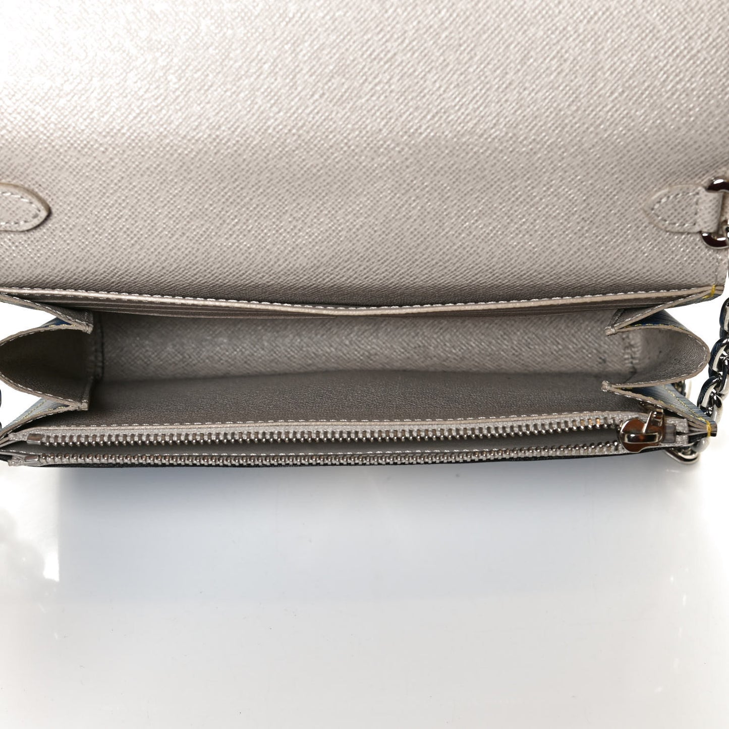 Epi Twist Chain Wallet Denim Light