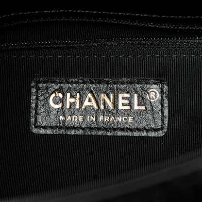 Chanel Crumpled Calfskin Medium Chain All Over Flap Black 6 of 11