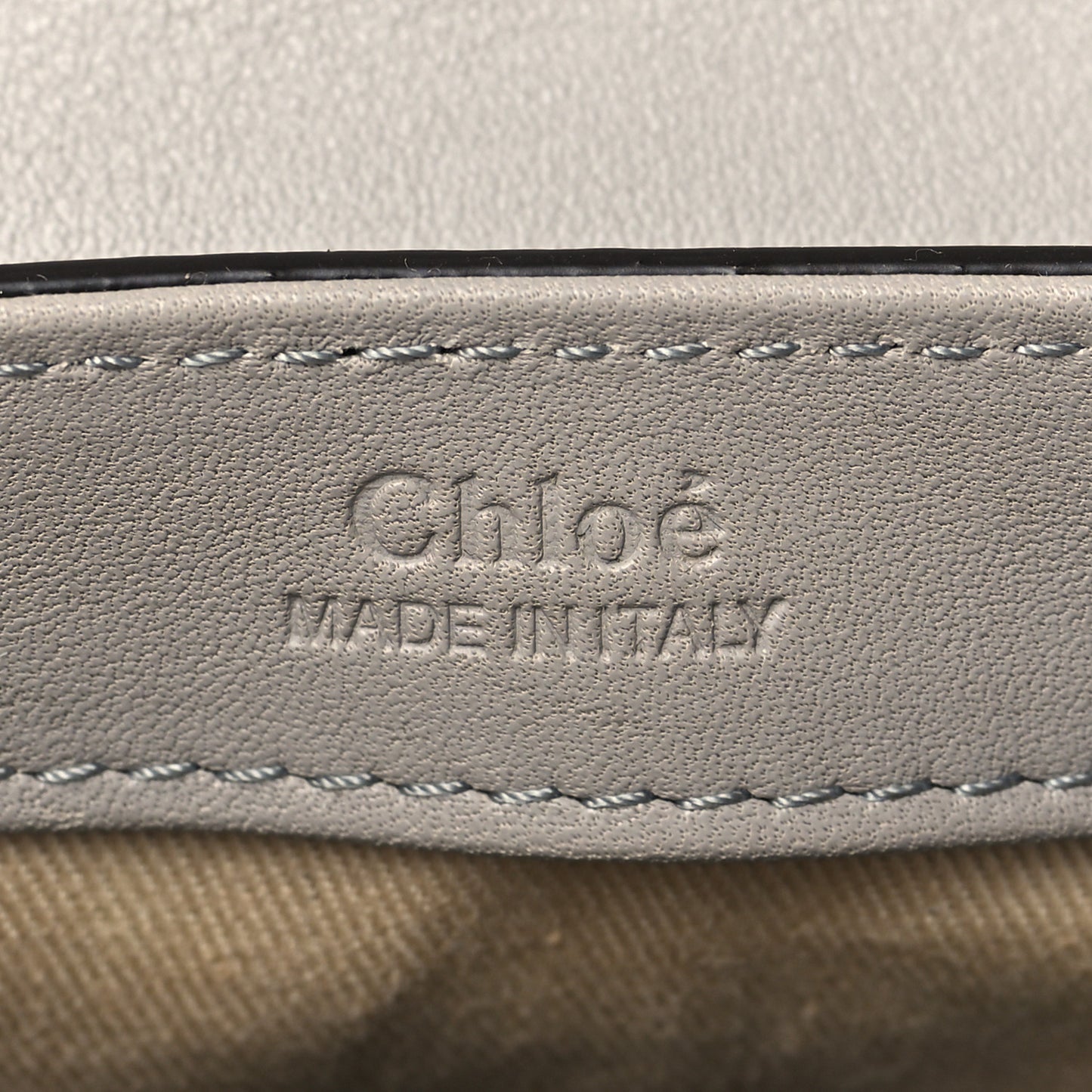 Crocodile Embossed Calfskin Mini C Double Carry Stormy Grey