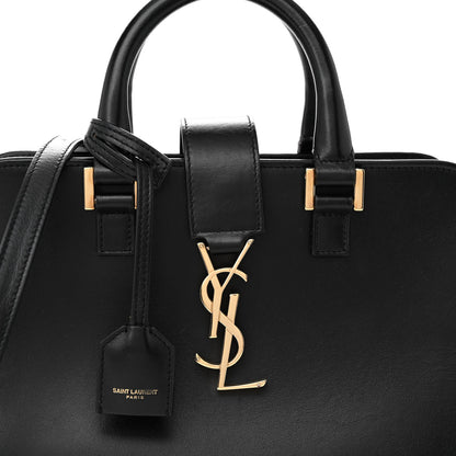 Saint Laurent Calfskin Monogram Baby Cabas Black 8 of 13