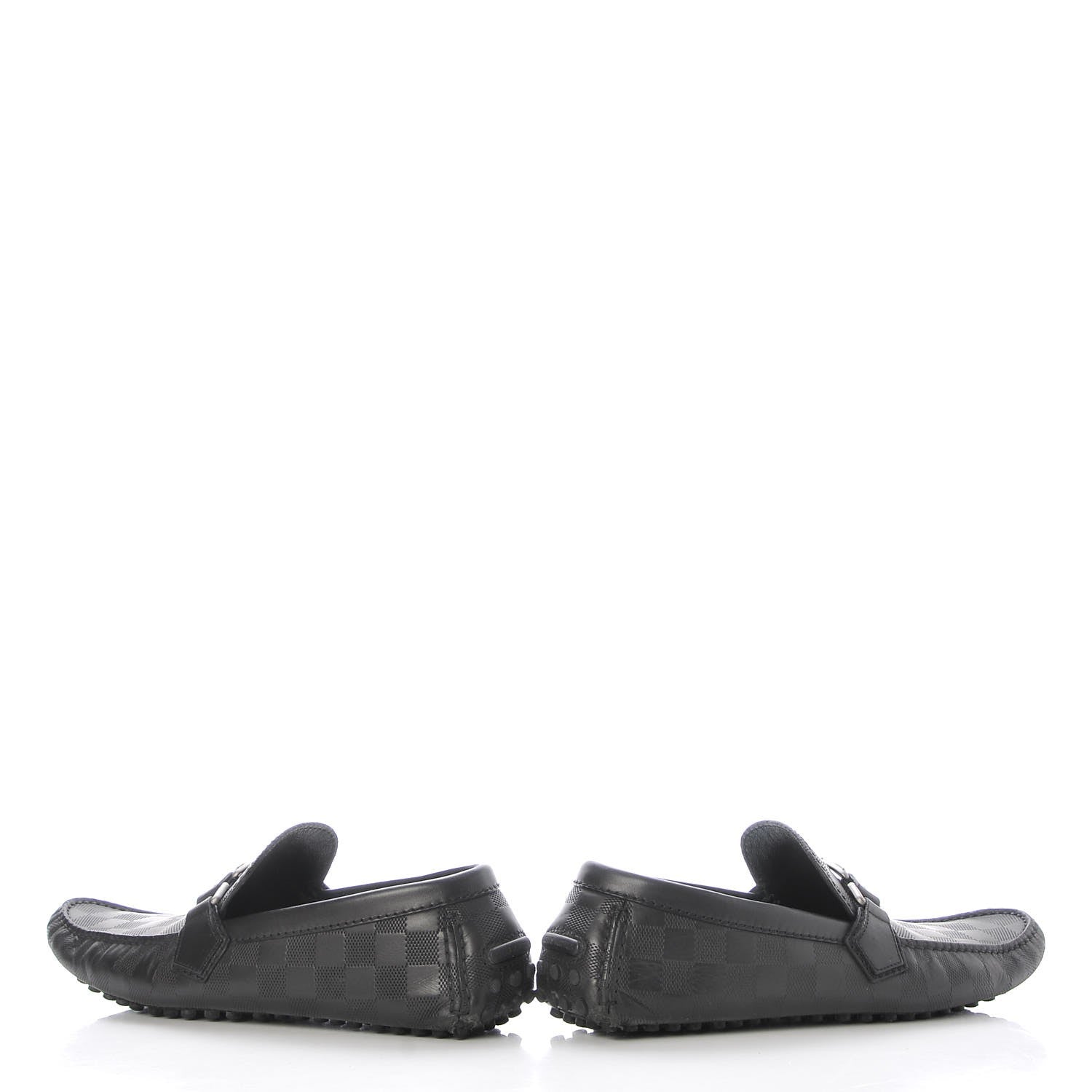 Louis Vuitton Mens Damier Hockenheim Moccasin Loafers 6 Onyx 5 of 13