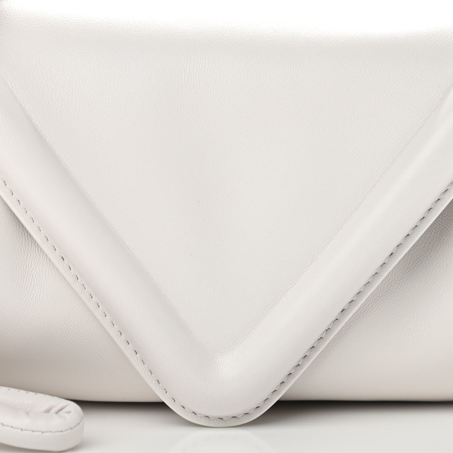 Bottega Veneta Lambskin Small Beak Triangle Flap Shoulder Bag Chalk 7 of 10