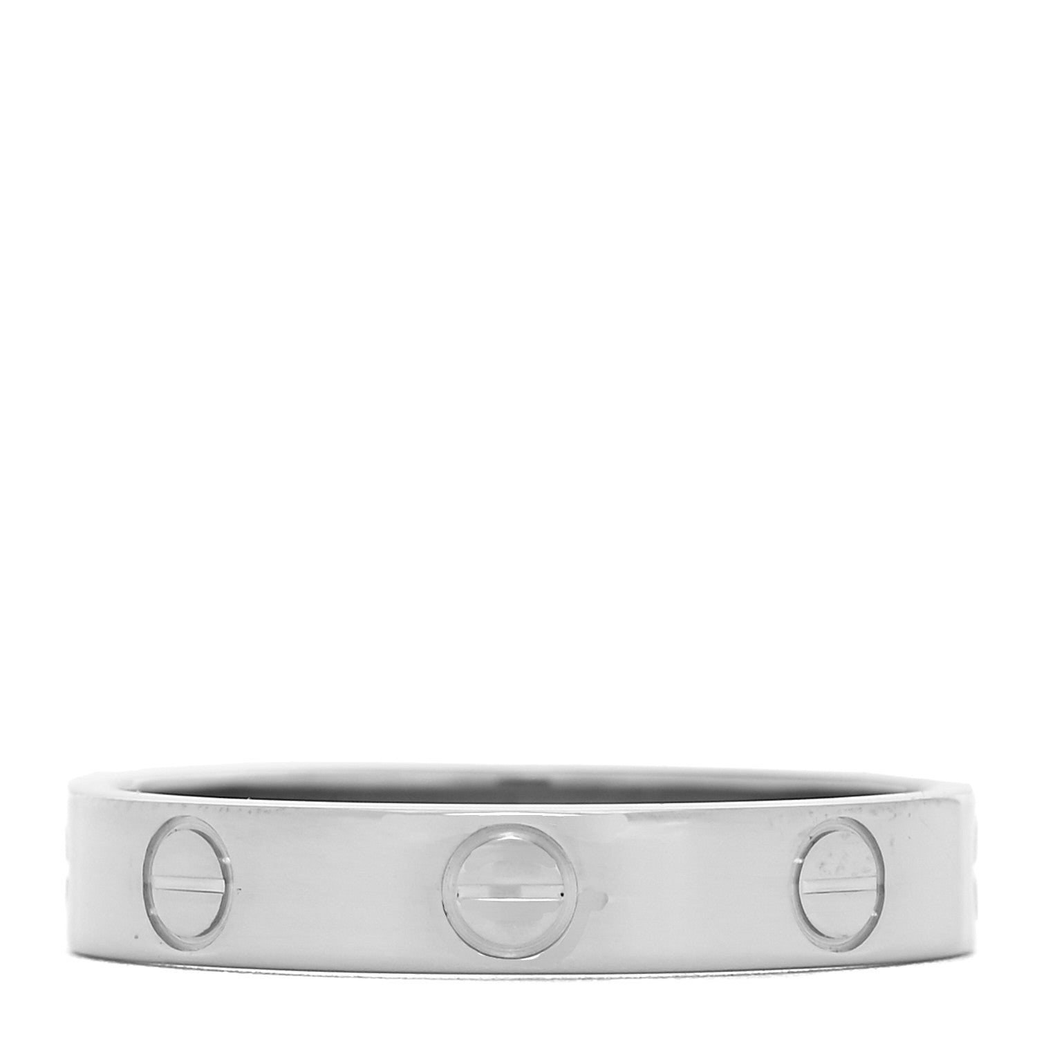 Cartier 18K White Gold 3.5mm LOVE Wedding Band Ring 55 7.25 1 of 4