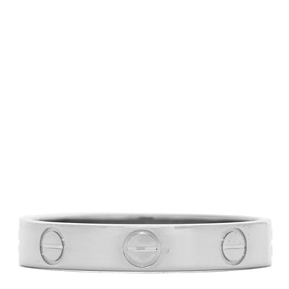Cartier 18K White Gold 3.5mm LOVE Wedding Band Ring 55 7.25 1 of 4