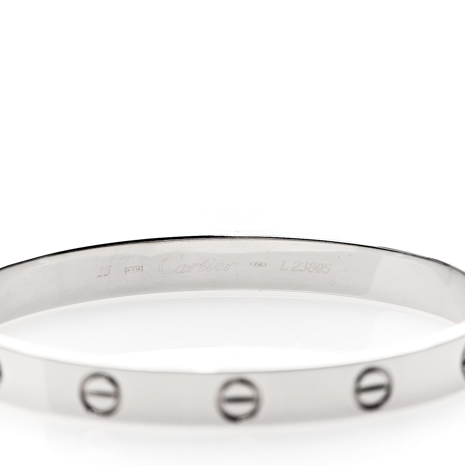 Cartier 18K White Gold LOVE Bracelet 16 4 of 5