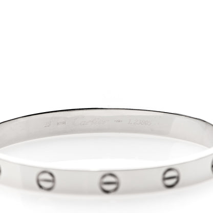 Cartier 18K White Gold LOVE Bracelet 16 4 of 5