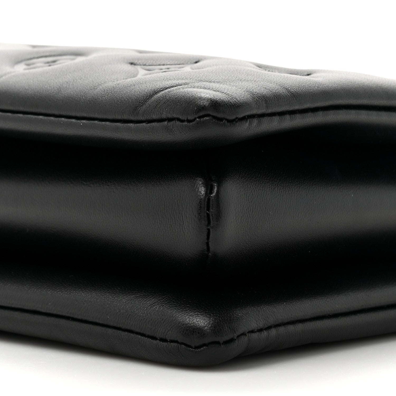 Louis Vuitton Lambskin Embossed Monogram Coussin PM Black 10 of 11