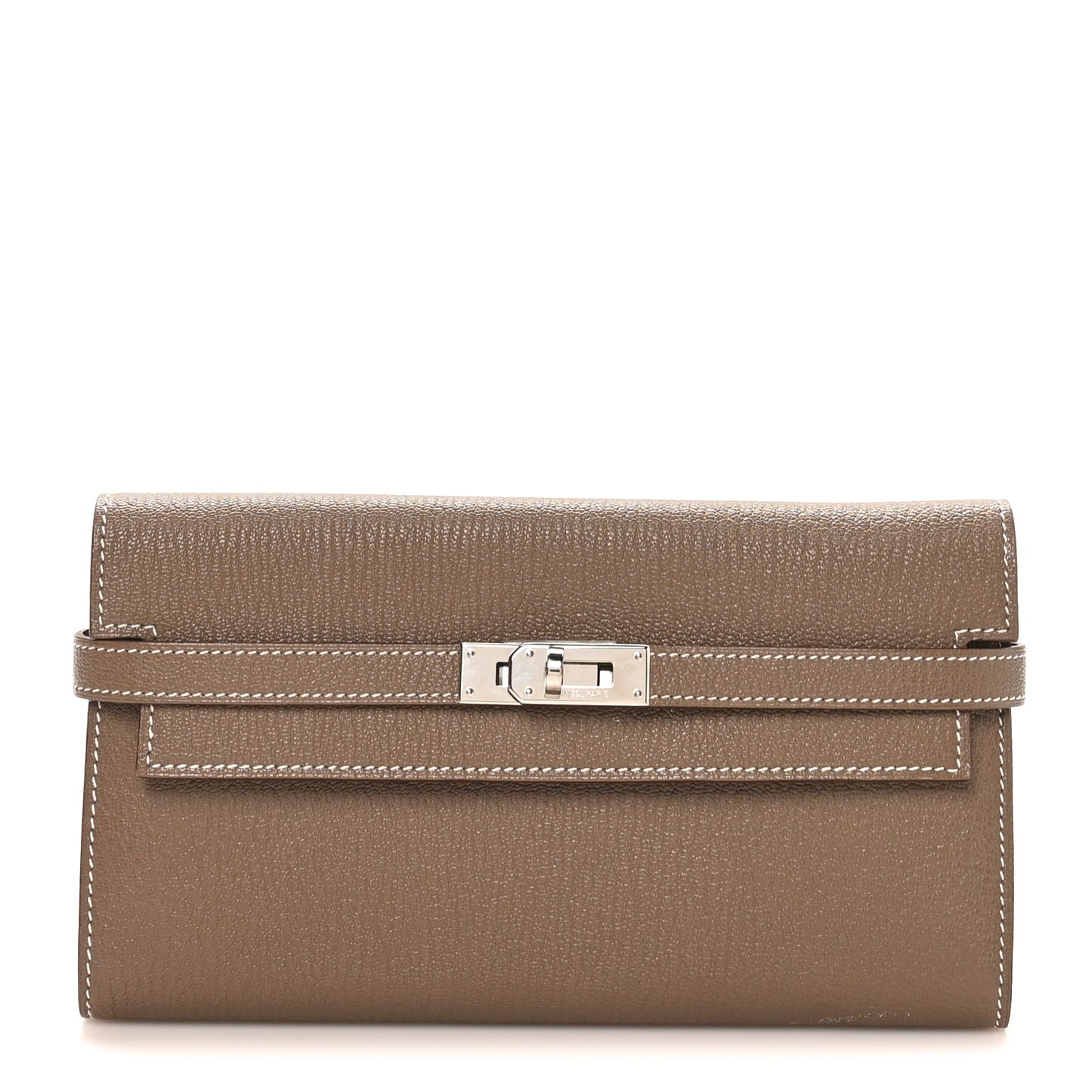 Chevre Mysore Kelly Longue Wallet Etoupe