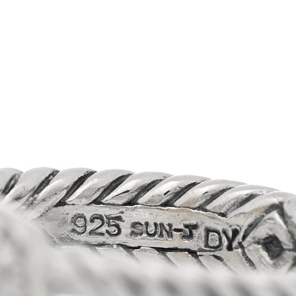 David Yurman Sterling Silver Diamond Citrine 7mm Petite Albion Ring 54 7 4 of 4