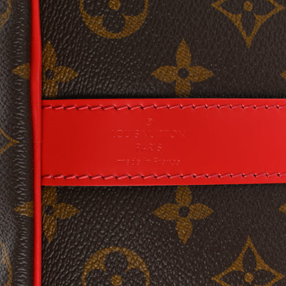 Louis Vuitton Calfskin Monogram Keepall Bandouliere 50 Coquelicot 6 of 11