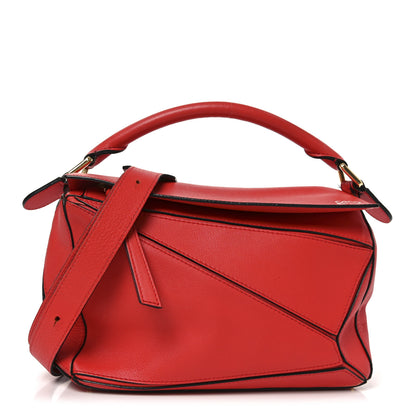 Loewe Calfskin Small Puzzle Bag Scarlet 1 of 10