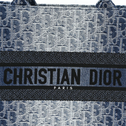 Christian Dior Oblique Denim Medium Book Tote Blue 8 of 11