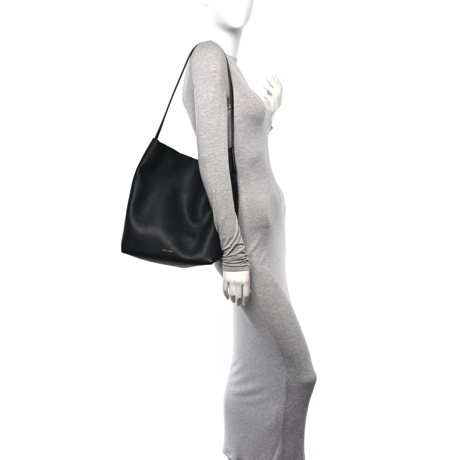 Mansur Gavriel Pebbled Calfskin Everyday Cabas Black 2 of 9