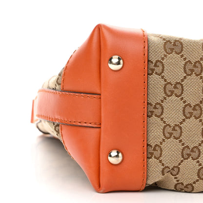 Gucci Monogram Vintage Web Medium Hobo Orange 9 of 10