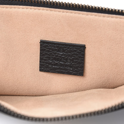 Gucci Pebbled Calfskin Butterfly Zip Pouch Black 5 of 9