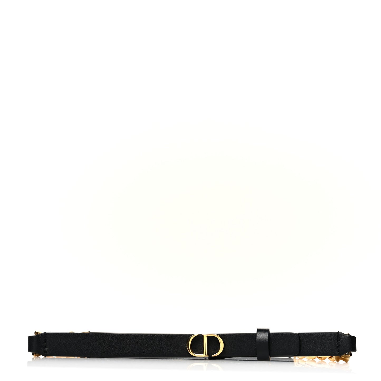 Calfskin Chain Belt 70 Black