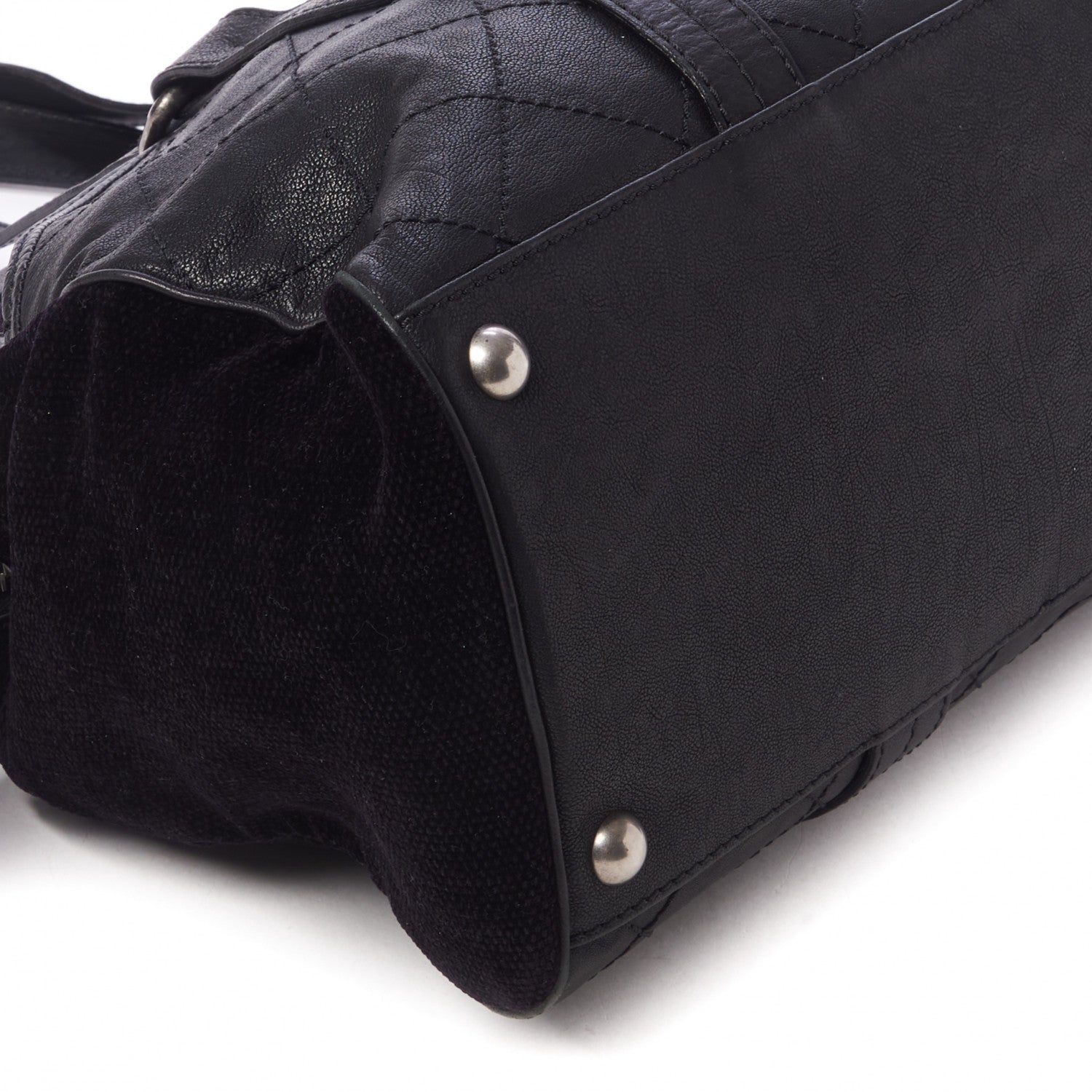 Chanel Sheepskin Velvet Mademoiselle Shoulder Bag Black 5 of 9