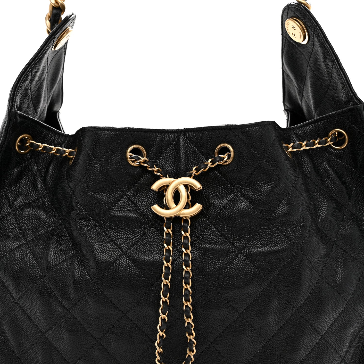 Chanel Caviar Quilted Medium Chanel 25 Handbag Black 9 of 12