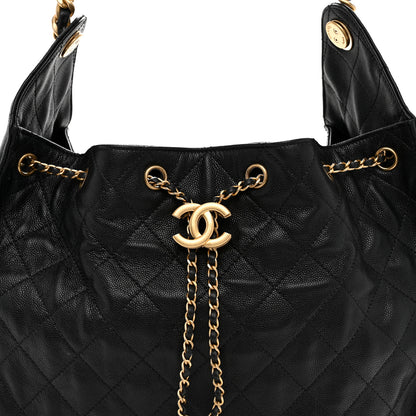 Chanel Caviar Quilted Medium Chanel 25 Handbag Black 9 of 12