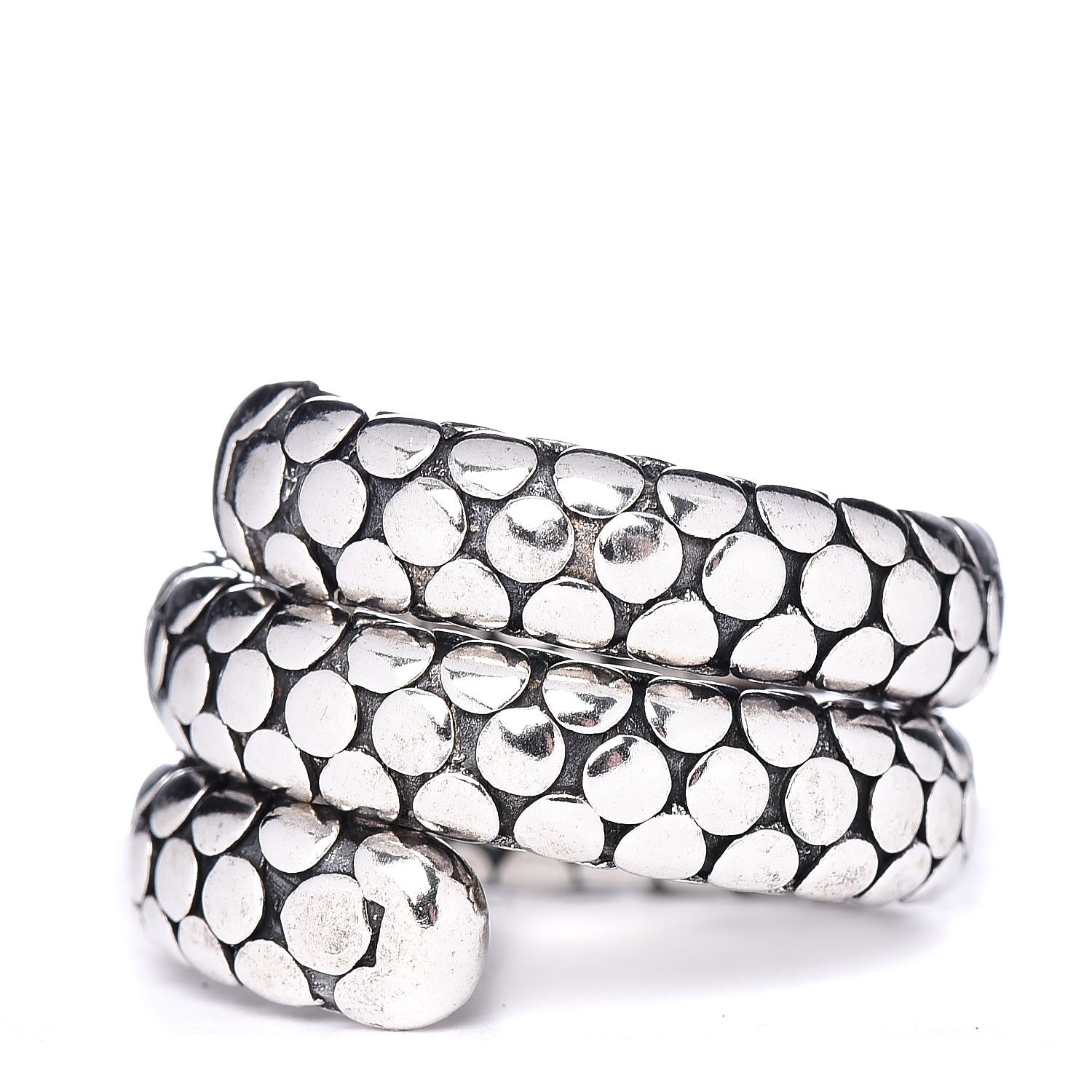 John Hardy Sterling Silver Dot Double Coil Ring 55 7.25 3 of 6