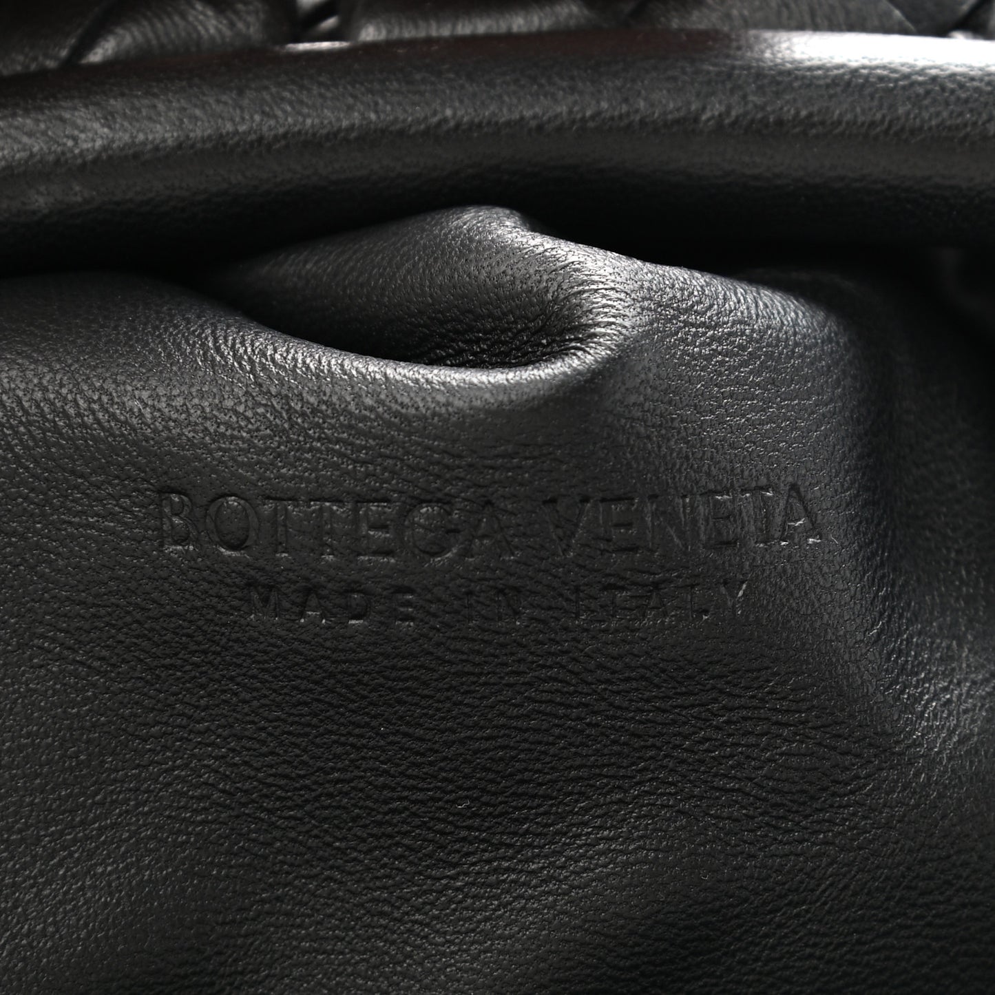 Nappa Maxi Intreccio The Pouch Oversized Clutch Black