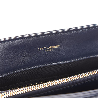 Saint Laurent Calfskin Y Quilted Monogram Medium Loulou Chain Satchel Medium Blue 6 of 8