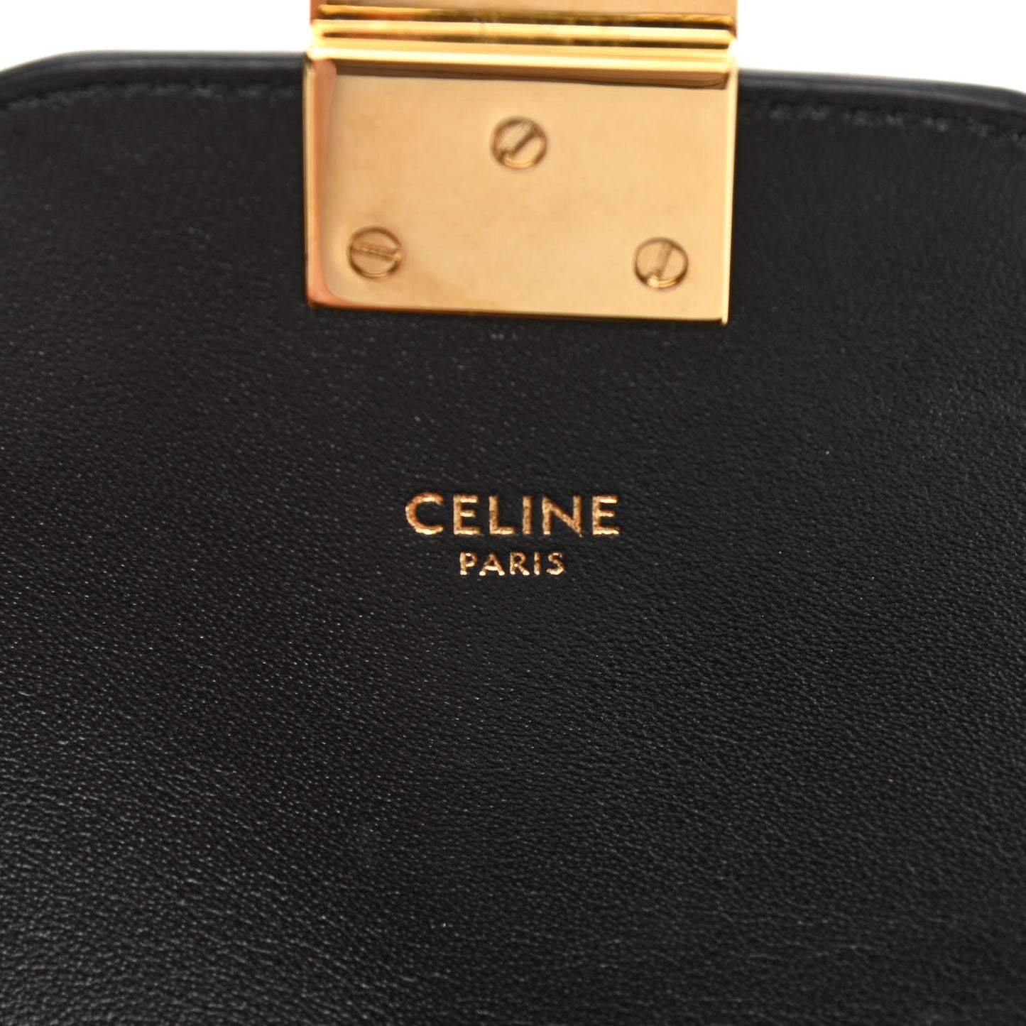 Shiny Calfskin Small C Bag Black