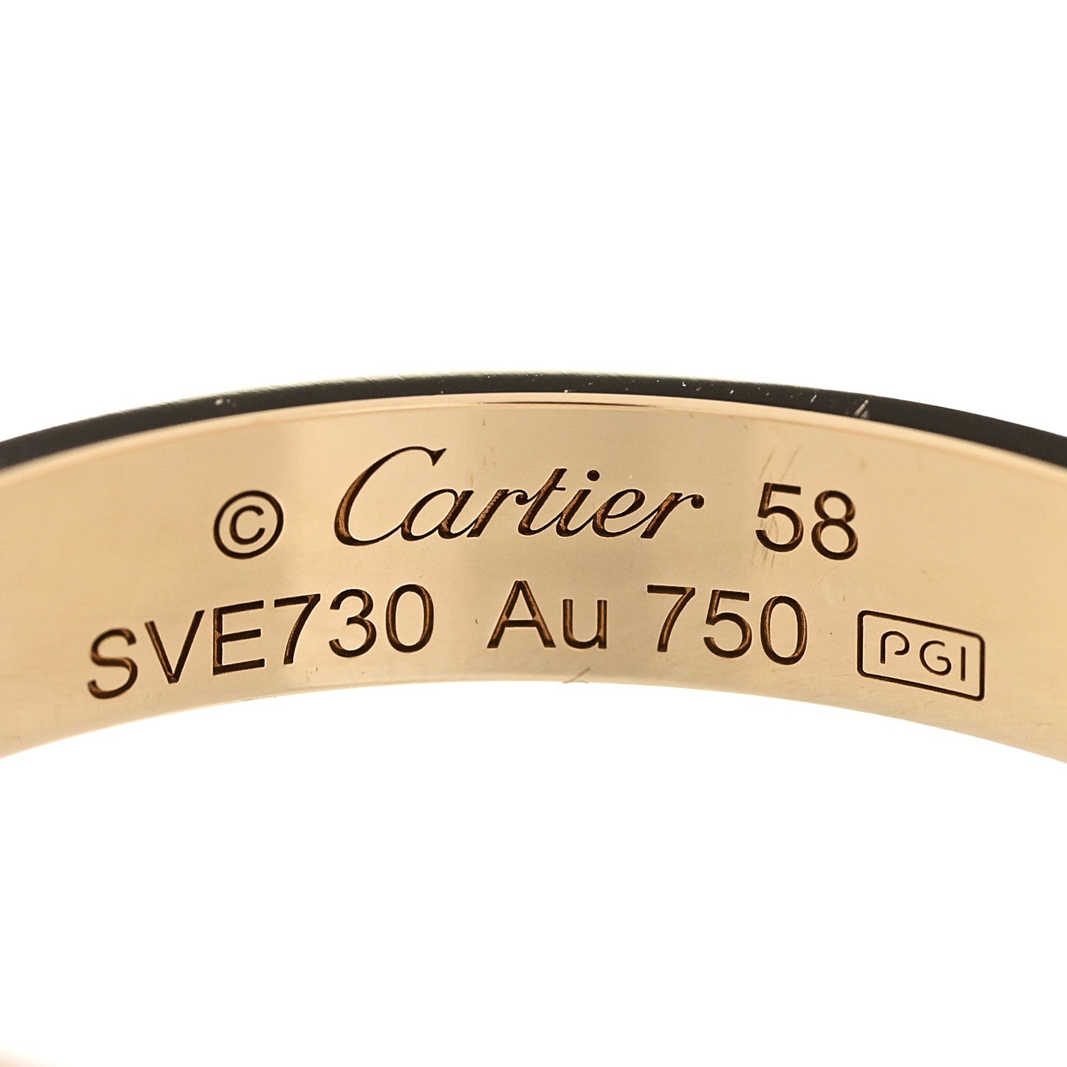 Cartier 18K Yellow Gold 3.5mm LOVE Wedding Band Ring 58 8.5 5 of 5