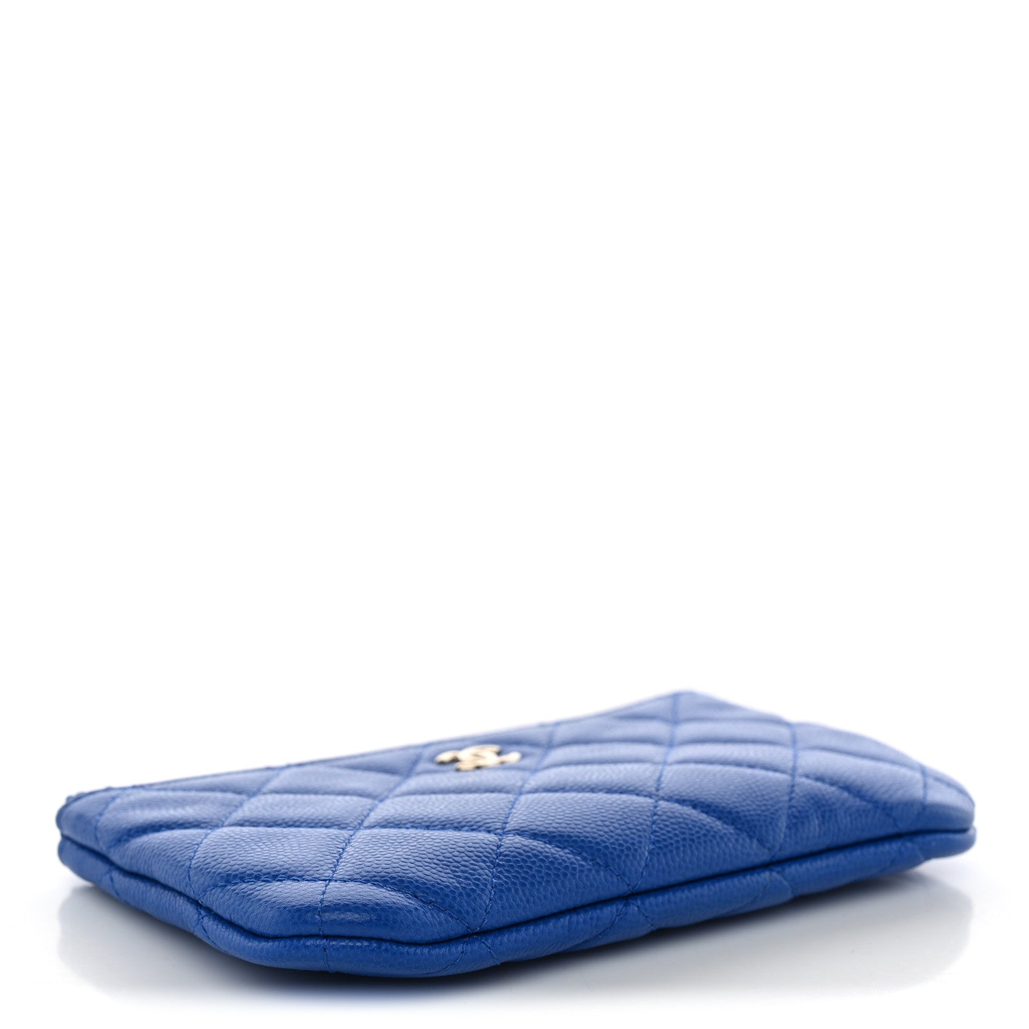 Chanel Caviar Quilted Small Cosmetic Case Blue 4 of 7
