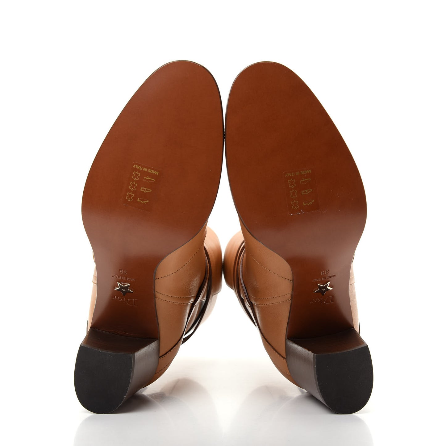 Soft Calfskin Empreinte Ankle Boot 39 Ochre Brown
