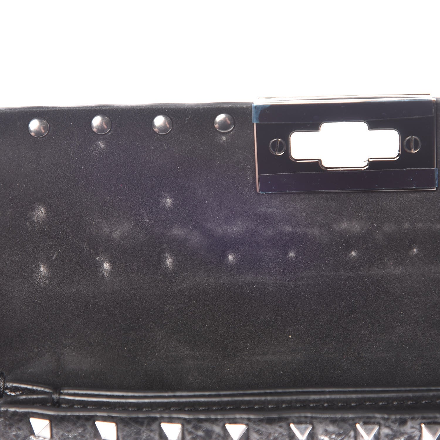 Valentino Garavani Craquele Nappa Rockstud Spike Crossbody Bag Black 10 of 10