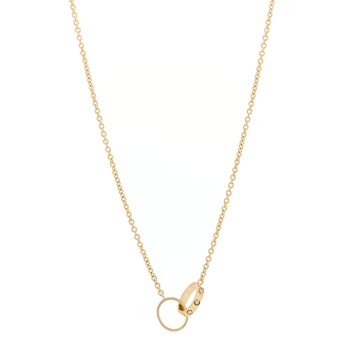 18K Yellow Gold Interlocking LOVE Necklace