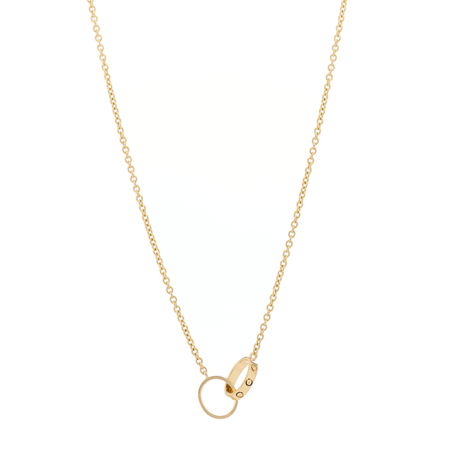 Cartier 18K Yellow Gold Interlocking LOVE Necklace 1 of 6