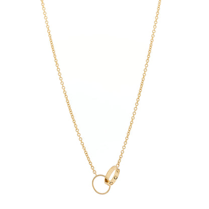 Cartier 18K Yellow Gold Interlocking LOVE Necklace 1 of 6