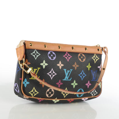 Louis Vuitton Monogram Multicolor Pochette Accessories Black 3 of 7