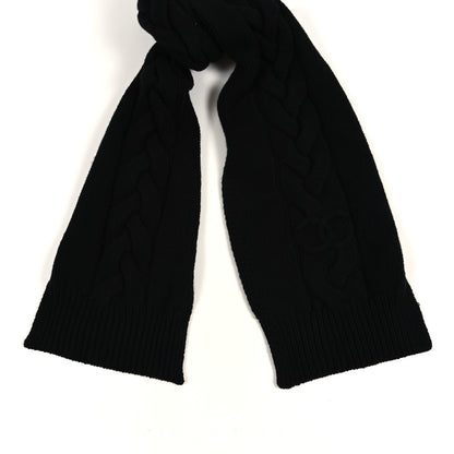 Chanel Cashmere Knitted Scarf Black 2 of 3