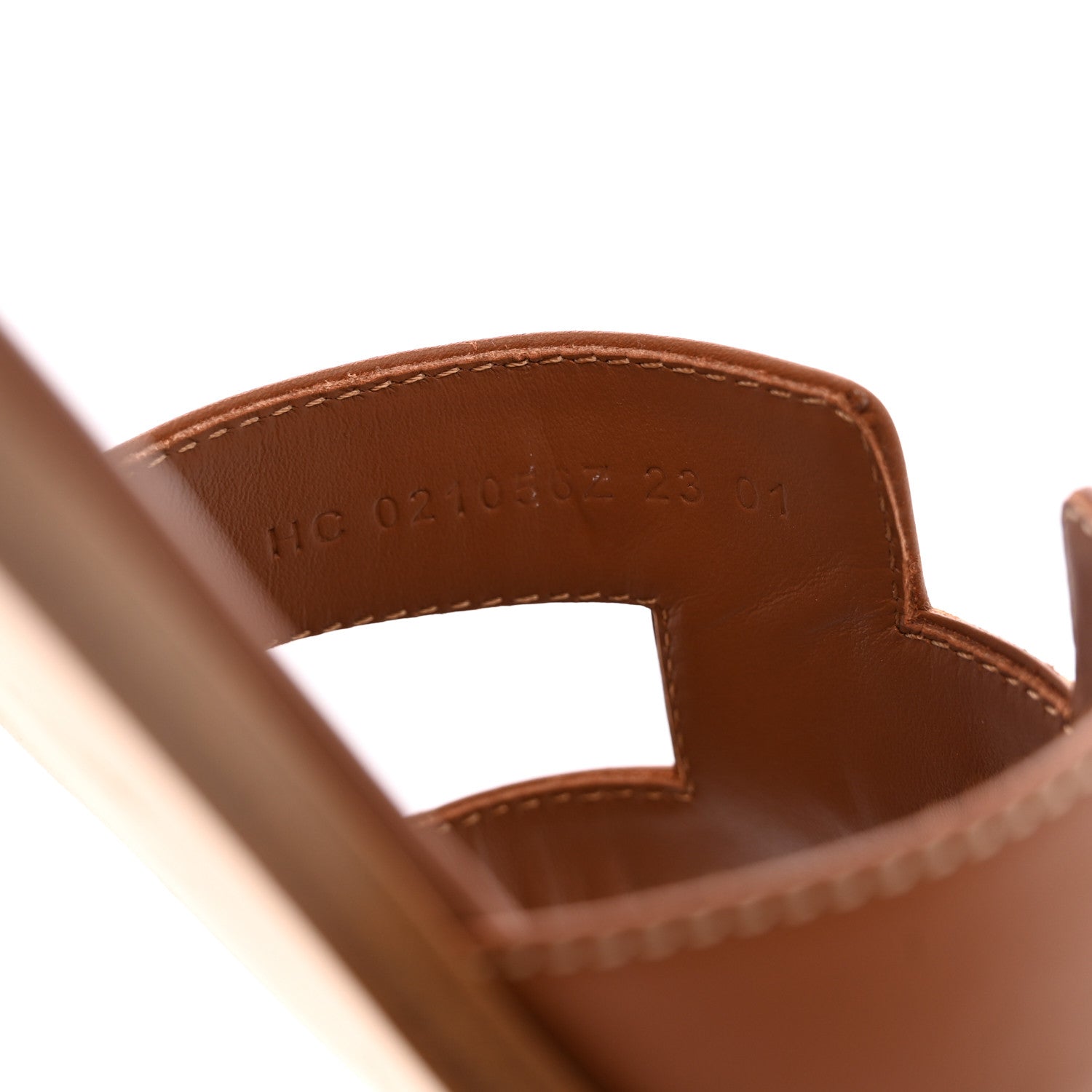 Hermes Box Calfskin Oran Sandals 37 Gold 8 of 9