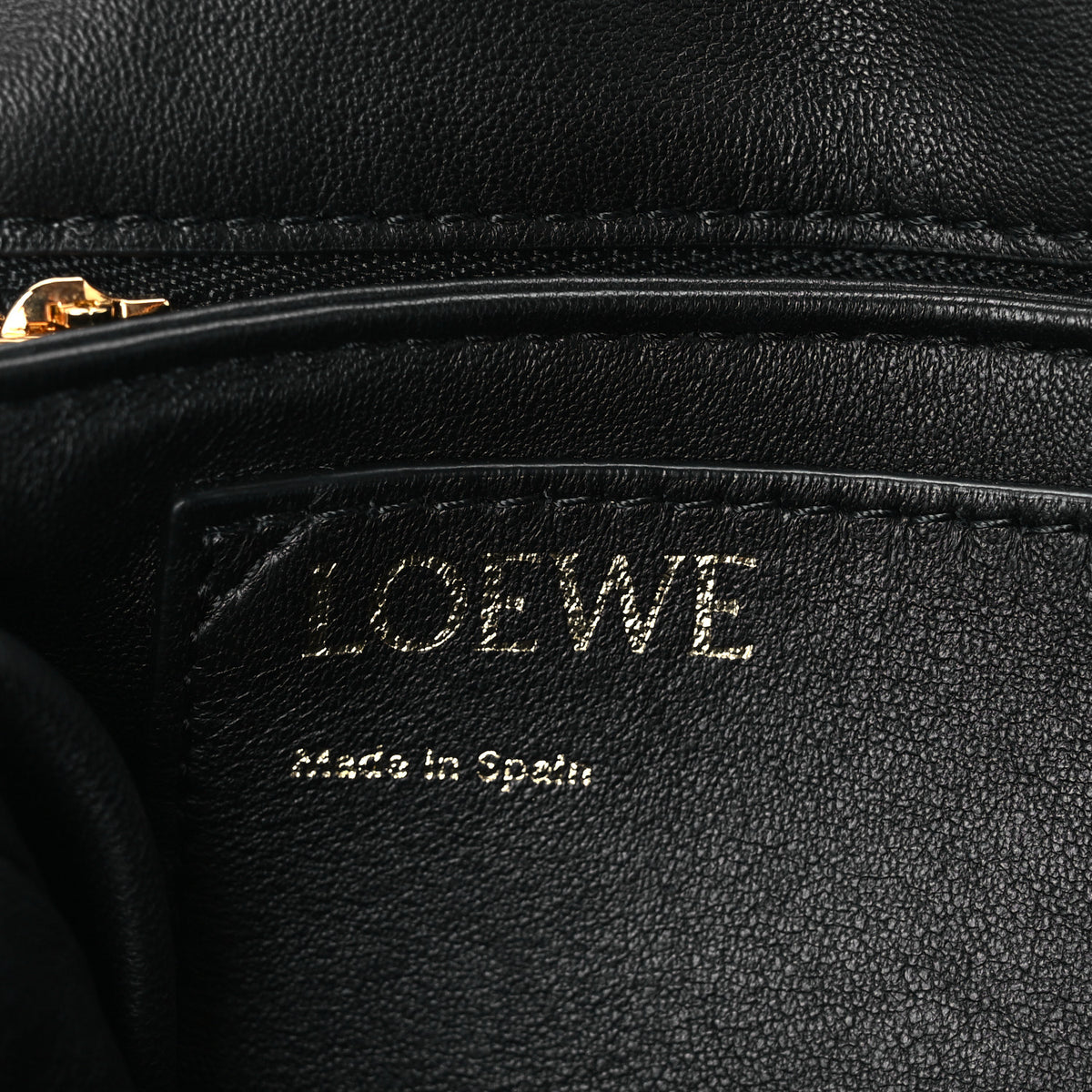 Lambskin Small Goya Puffer Bag Black