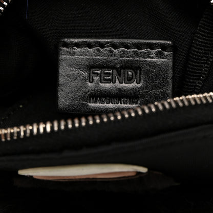 Fendi Tech Twill Calfskin Fox Mink Goat Fur Karlito Backpack Charm Black Multicolor 4 of 9