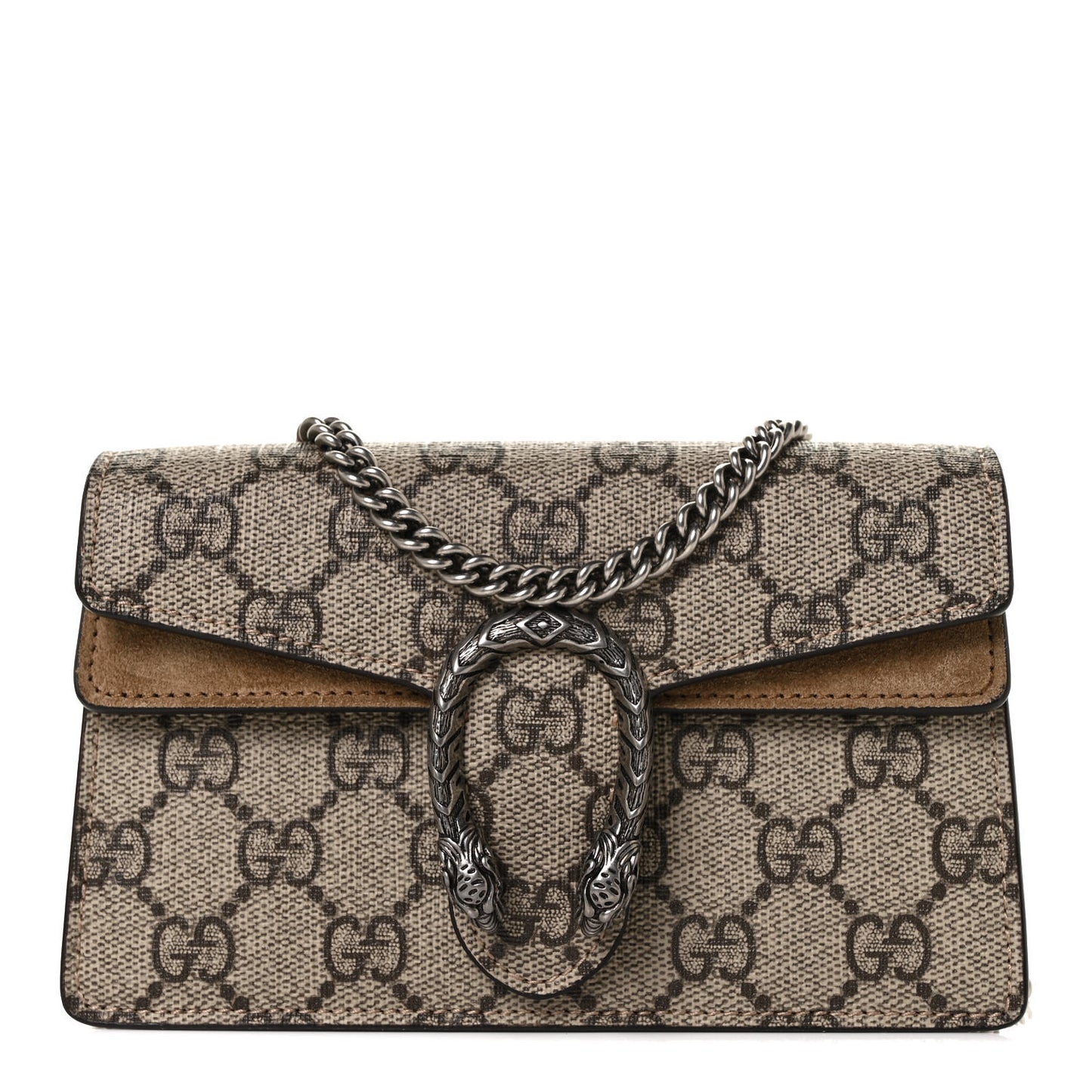 GG Supreme Monogram Super Mini Dionysus Shoulder Bag Taupe