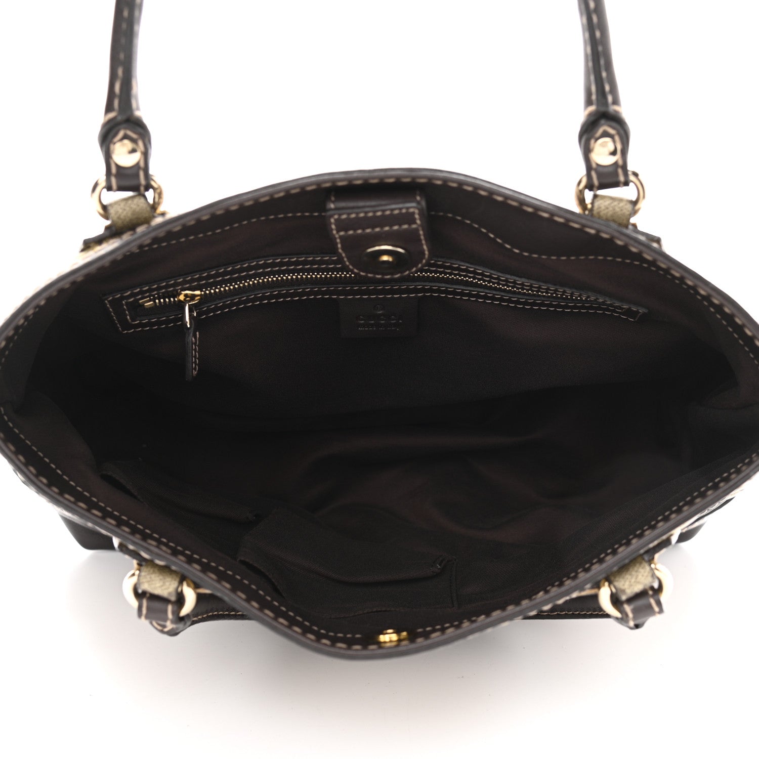 Gucci Crystal Monogram Medium Mix Tote Brown 4 of 10
